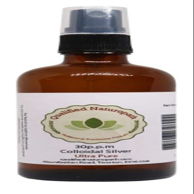 Colloidal Silver Spray 30ppm  110ml x1 - in Glass Bottle with Atomiser Top