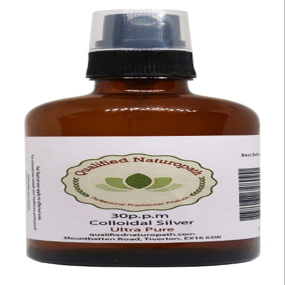 Colloidal Silver Spray 30ppm  110ml x1 - in Glass Bottle with Atomiser Top
