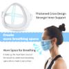 3D Bracket for Comfortable Mask Wearing, Silicone Cool Face Guard Accessories, Inner Support Holder Stand Frame, Protect Lipstick Lip, Nasal Pad Breath Smoothly, Reusable Washable Translucent, 5 Packs view 3