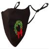 Touchstone Christmas embroidered 3 layer cotton fabric face masks reusable machine washable adjustable for men, women. (Pack of 1). Black view 1