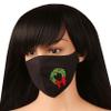Touchstone Christmas embroidered 3 layer cotton fabric face masks reusable machine washable adjustable for men, women. (Pack of 1). Black view 2