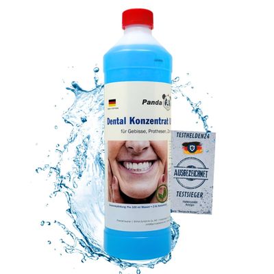 Dental Concentrate Ultrasonic Cleaner - Removal of Plating and Discolouration - for Dentures, Dentures & Braces (1000 ml)