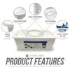 TDBS The Dustpan and Brush Store Cleaning Caddy with Handle Cleaners Caddy Organiser Carry Baskets for Cleaning Products (White) view 2