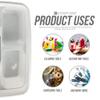 TDBS The Dustpan and Brush Store Cleaning Caddy with Handle Cleaners Caddy Organiser Carry Baskets for Cleaning Products (White) view 4