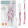 Cherish Baby Care 0-2 Years Toothbrush Kit - Safety-Tested & BPA-Free 3-Pack (Finger, Silicone, Toddler Toothbrushes) - Baby's First Toothbrush Kit (Pink) view 1