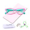 AetrvoHope Blue Light Blocking Glasses for Kids Girls,Pink Cute Computer Glasses for Kids Age 3-12,Flexible Silicone Unbreakable Frame Gaming Glasses for Children,Anti UV&Eyestrain view 1
