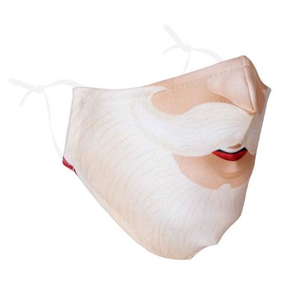 Delfina Stay Safe Reusable Face Mask Protection Washable Mouth & Nose Shield Breathable Anti Smoke Pollution Bike Motorcycle Sport (Stylised Santa)
