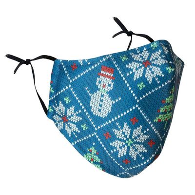 Delfina Stay Safe Reusable Face Mask Protection Washable Mouth & Nose Shield Breathable Anti Smoke Pollution Bike Motorcycle Sport (Snowman)