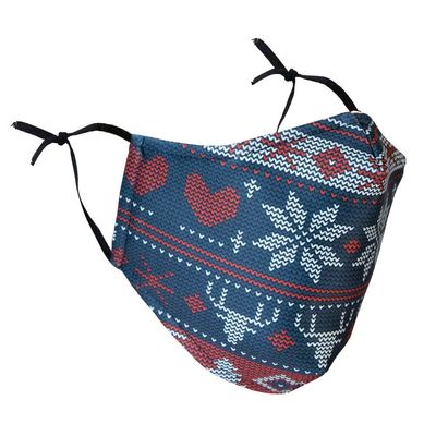 Delfina Stay Safe Reusable Face Mask Protection Washable Mouth & Nose Shield Breathable Anti Smoke Pollution Bike Motorcycle Sport (Reindeer)