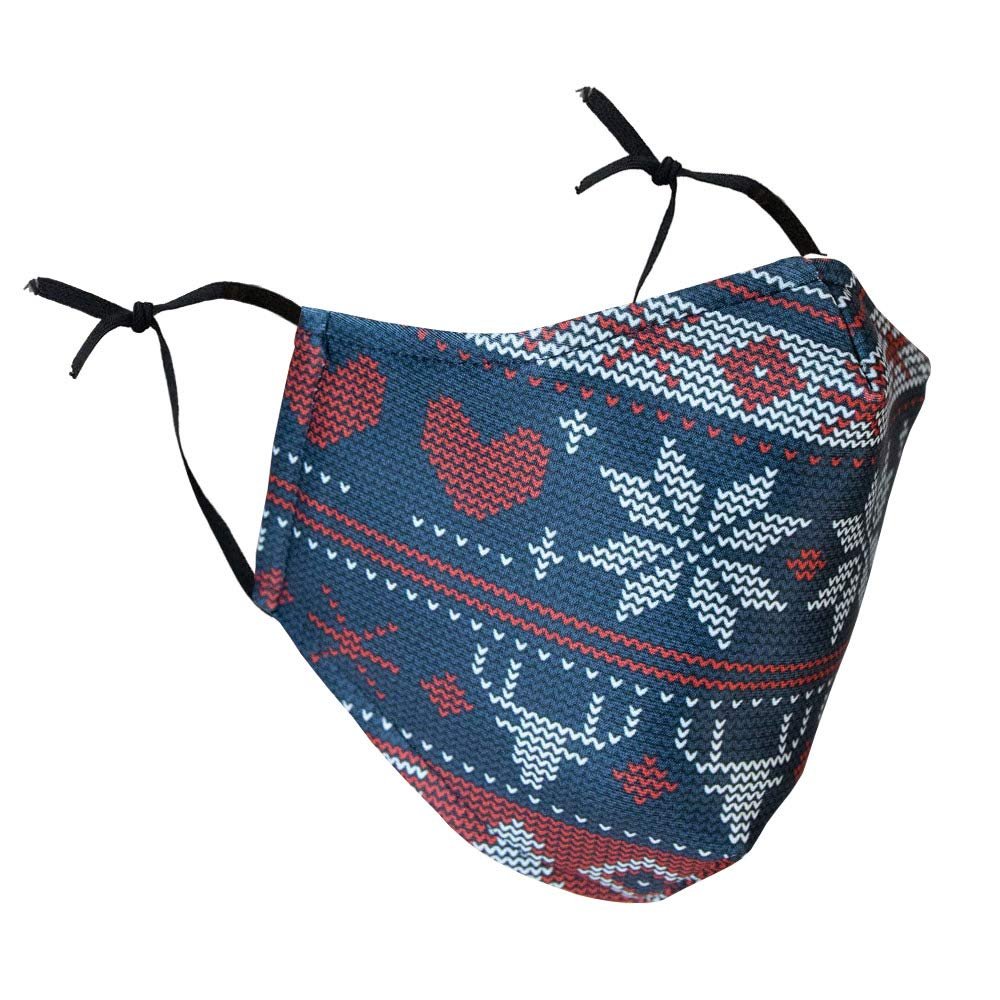 Delfina Stay Safe Reusable Face Mask Protection Washable Mouth & Nose Shield Breathable Anti Smoke Pollution Bike Motorcycle Sport (Reindeer)