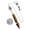 rockcloud Arrow Shape Crystal Stone Pendant Pendulum for Dowsing Divination Chakra Reiki Healing Meditation, Tiger Eye Stone view 4