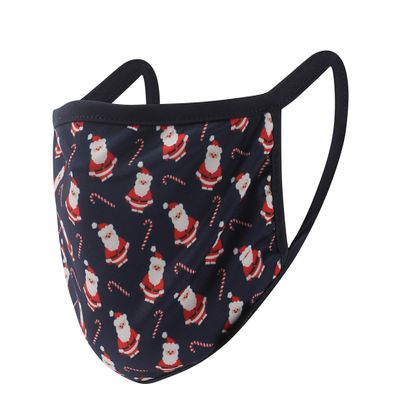 Michelsons of London Christmas Face Coverings (Navy Father Christmas Pattern)