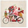 20 Napkins Winter Bears on Bicycle Animals Children Christmas 33 x 33 cm view 1