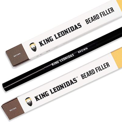 King Leonidas - Beard Pencil Filler for Men - Brown - Water-Resistant Liner Pen for Marking & Detailing Patchy Beards - Mens Shaper & Definer - Facial Hair Darkener for Natural Look