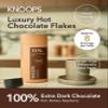 Knoops Dark Hot Chocolate Flakes, 100% Philippines Extra Dark Luxury Hot Drinking Chocolate, Delicious Cocoa Drink with Real Choc Flakes, All Natural Vegan Ingredients, 250 g, Equal to 8 Sachets view 2