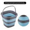 2 Pack Collapsible Plastic Bucket with 2.6 Gallon (10L) Each, Foldable Rectangular Tub for House Cleaning, Space Saving Outdoor Waterpot for Garden or Camping, Portable Fishing Water Pail view 4