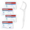 FAMILIFE Dental Floss Picks, Double Line Flossers 200 Count, Unwaxed Flossing Thinner and Tougher Unflavored Threader Flosser with 4 Travel Cases view 1