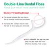 FAMILIFE Dental Floss Picks, Double Line Flossers 200 Count, Unwaxed Flossing Thinner and Tougher Unflavored Threader Flosser with 4 Travel Cases view 3