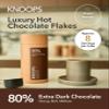Knoops Dark Hot Chocolate Flakes, 80% Extra Dark Luxury Hot Drinking Chocolate, Delicious Cocoa Drink with Real Choc Flakes, All Natural Vegan Ingredients, 250 g, Equal to 8 Serving Sachets view 2