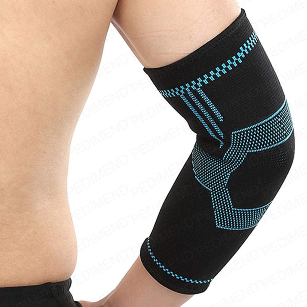 1PCS Elbow Support Elastic Gym Sport Elbow Protective Pad Absorb Sweat Sport Basketball Arm Sleeve Elbow Brace (Medium)