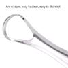 1pc Tongue Scraper, Portable Stainless Steel Oral Tongue Cleaner Brush for Adults Oral Hygiene Care view 2