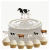 AK Giftshop Cow Farm Animal Birthday Party Food Cupcakes Picks Decorations Toppers (Pack of 14) view 3