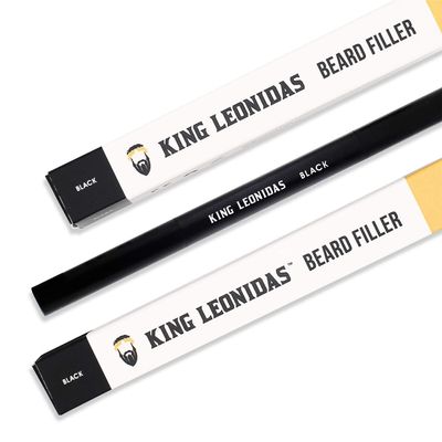 King Leonidas Beard Pencil Filler for Men (Black), Water-Resistant Beard Liner Pen for Marking & Detailing Patchy Beards, Mens Beard Shaper & Definer, Facial Hair Darkener for Natural Look