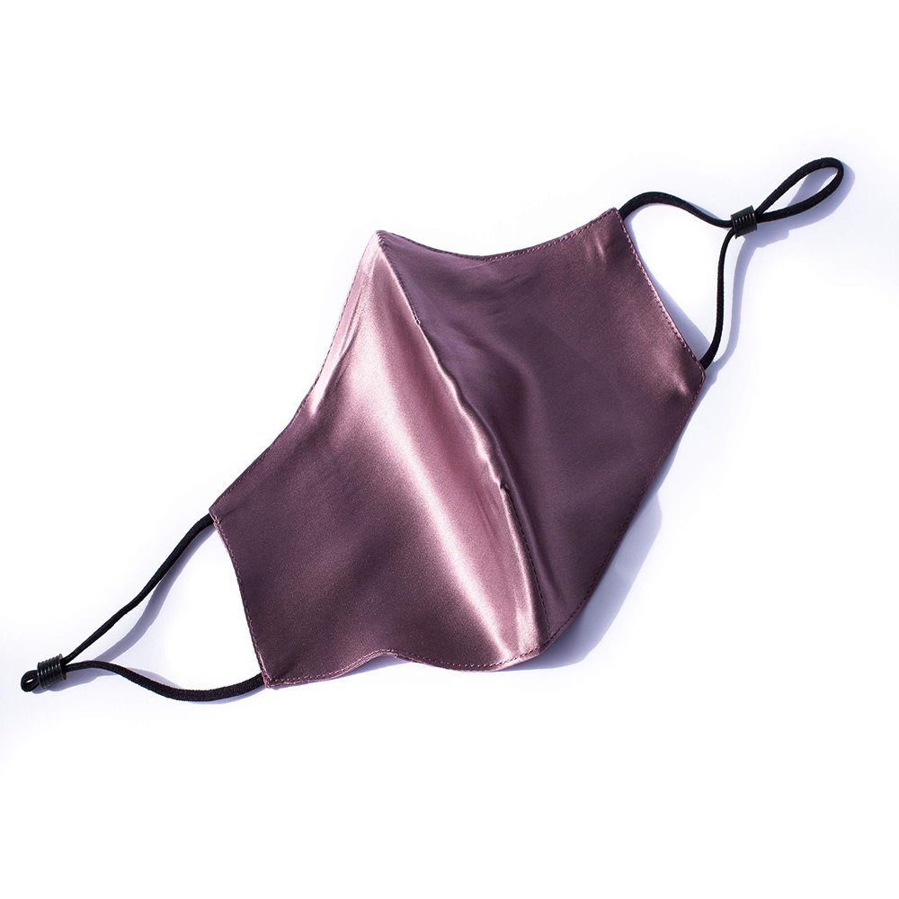Habac Studio - 100% Mulberry Silk Face Mask Face Masks Washable UK Reusable Face Mask, Men and women (Purple)