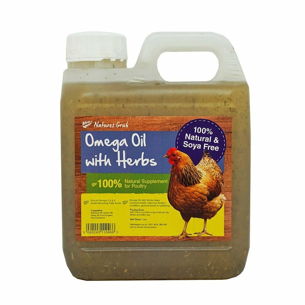 Nature's Grub Pet Things Omega Oil With Health Boosting Herbs 1ltr (Pack of 6)