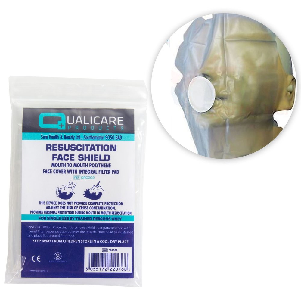 3X Clear CPR Resuscitation Face Shields