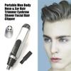 Portable Handy Mini Handsome Men Body Nose & Ear Hair Trimmer Nasal Cleaner Eyebrow Shaver Facial Hair Clipper-Silver & Black BCVBFGCXVB view 3