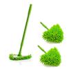 180 Degree Rotatable Adjustable Triangle Cleaning Mop, Extendable Dust Duster with 2 Reusable Mop Heads,2 in 1 Wet Dry Telescopic Microfiber for Cleaning Bathtub,Toilet ,Mirror,Glass,Ceiling (Green) view 1