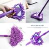 180 Degree Rotatable Adjustable Triangle Cleaning Mop, Extendable Dust Duster with 2 Reusable Mop Heads,2 in 1 Wet Dry Telescopic Microfiber for Cleaning Bathtub,Toilet ,Mirror,Glass,Ceiling (Green) view 2