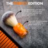 RUBAB MEN Premium Soft Shaving Brush for Men |FireFly Edition| Experience Luxury Shaving with Cruelty-Free Bristles & Vibrant Orange Ergonomic Handle | Handcrafted with Passion in India view 2