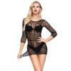 KHDFYER Women's Lingerie Sets Babydoll Party Night Club Dress Women Sexy Half Sleeve Hollow Out Mesh Female-Black_M view 3