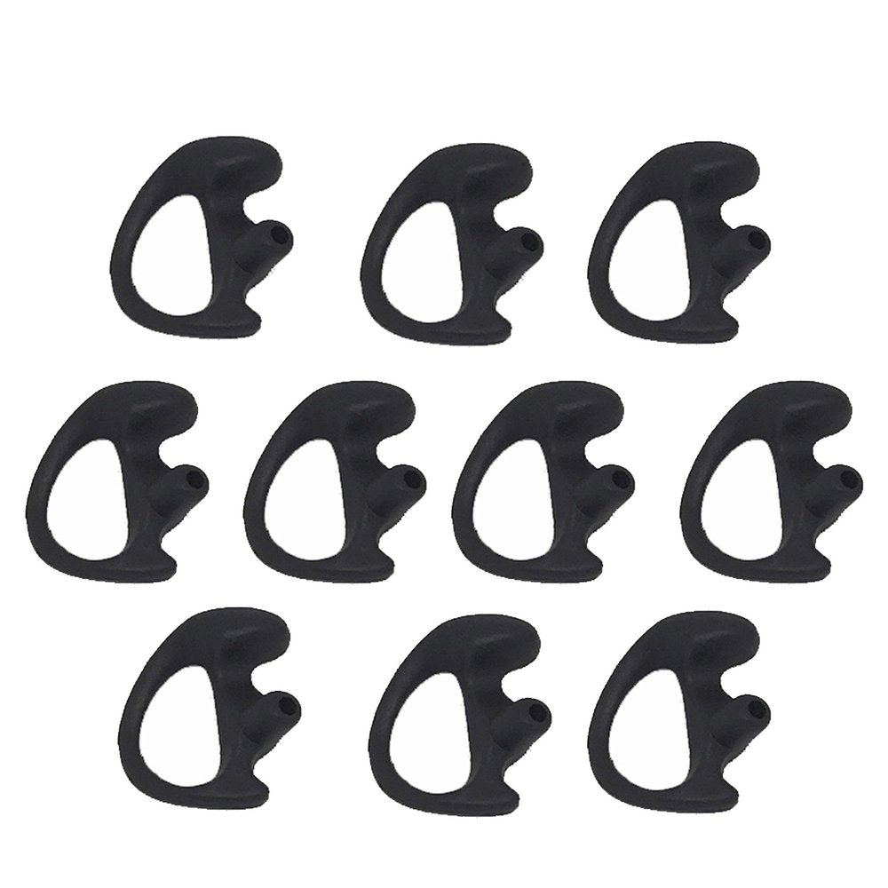 10 Left Medium Black Flexible SEMI Custom Ear Mold Insert Rubber Gel EARPIECE Police Patrol Duty Gear