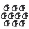 10 Left Medium Black Flexible SEMI Custom Ear Mold Insert Rubber Gel EARPIECE Police Patrol Duty Gear view 1