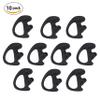10 Left Medium Black Flexible SEMI Custom Ear Mold Insert Rubber Gel EARPIECE Police Patrol Duty Gear view 3