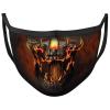 Darkwear Tiger Wolf Skull Cat Rose Sugar Skull Fashion Mask (Fire skull) view 1