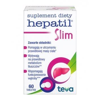 HEPATIL Slim - 60 Tablets Support for The Liver and maintaining a Healthy Body Weight.