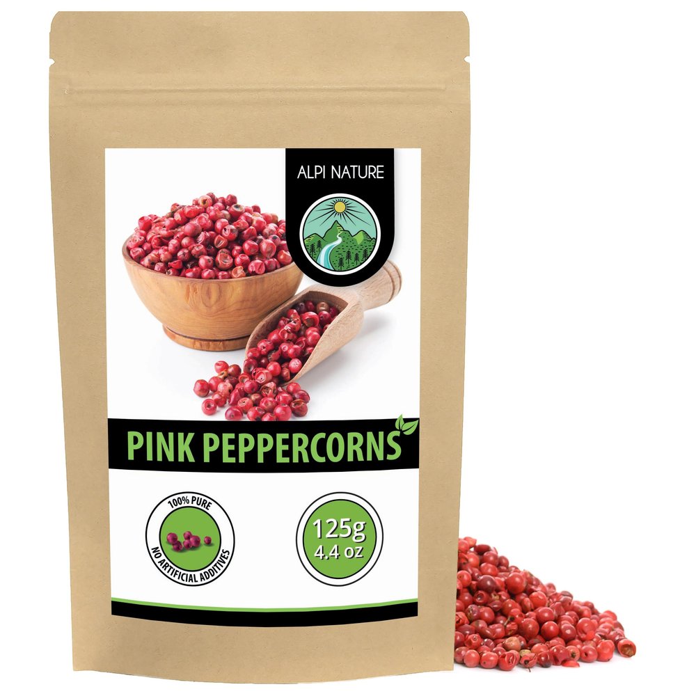 Alpi Nature Pink Pepper 125g 4.4 oz, Whole Peppercorns, Pink Peppercorns Whole for Cooking