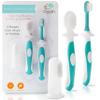 Cherish Baby Care Baby Toothbrush 0-2 Years - BPA-Free & Safety-Tested Newborn to Toddler Toothbrush Set, 2023 Award Winner, Food-Grade Silicone (Teal) view 1