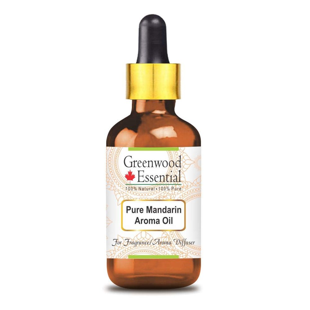 Greenwood Essential Pure Mandarin Aroma Oil (Suitable for Aroma Diffuser) with Glass Dropper 100% Natural Therapeutic Grade 50ml (1.69 oz)