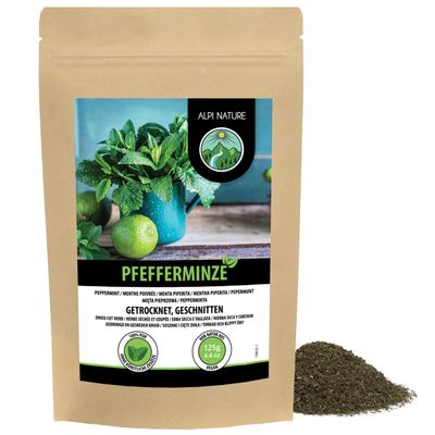 Alpi Nature Peppermint Tea 125g 4.4 oz, Dried and Cut Peppermint Leaves, Loose Leaf Tea