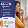Cardio Omega 3 Fish Oil & Vitamin K2-1000mg, Norwegian Salmon Oil with EPA, DHA, DPA & Astaxanthin, No Fishy Aftertaste, Fatty Acids Supplement - 90 Capsules view 3