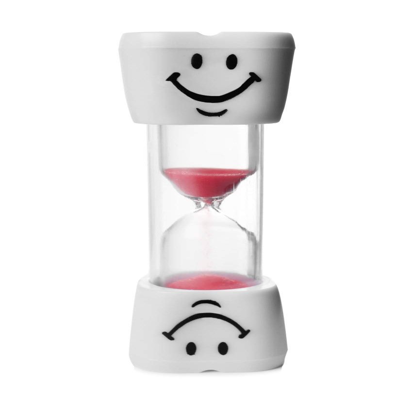 AKORD Childrens Sandglass Timer for Brushing Teeth, Toothbrush Timer, Red, 2 Minutes