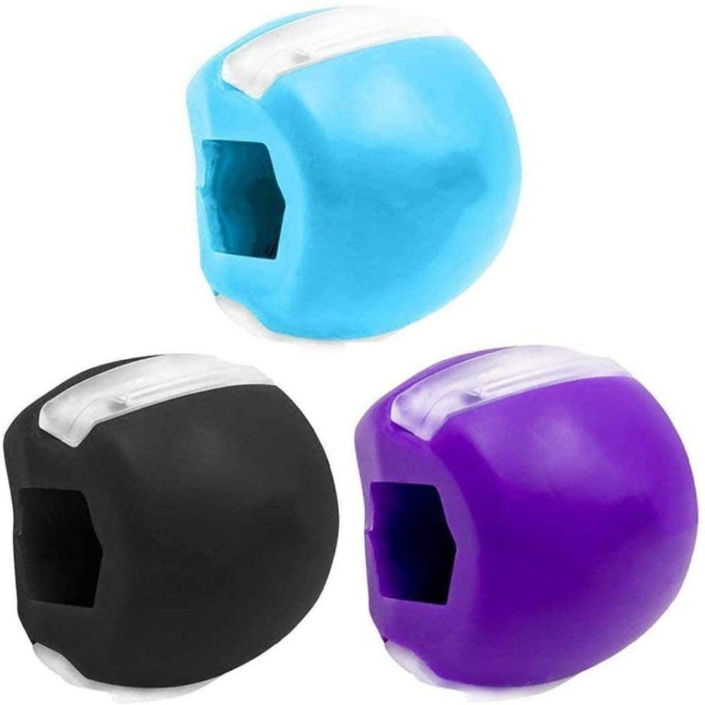 wjy Exerciser For Jawline,Exercise Jawlineme,Exerciser Jaw Neck Toning Facial Trainer,Beauty Tool For Women Men,Blue+black+purple
