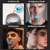 wjy Exerciser For Jawline,Exercise Jawlineme,Exerciser Jaw Neck Toning Facial Trainer,Beauty Tool For Women Men,Blue+black+purple view 3