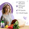 Trans-Resveratrol 500mg | 90 Vegan Capsules | High Strength | 98% Purity | Naturally Fermented | with Piperine | Lab Tested | Premium Quality view 3