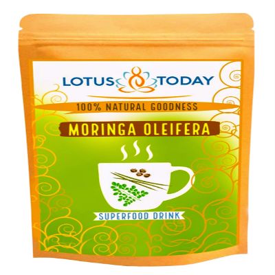 Lotus Today Moringa, Pure Moringa Tea - Energy, Immune Boost Herbal Tea, Rich in Vitamins and Minerals (21Tea Bags Pack)